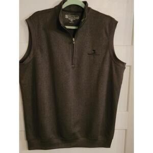 Pebble Beach Charcoal performance golf vest size L 1/4 Zip Pullover